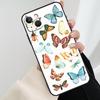 Butterfly Flower Phone Case For iPhone 17 Pro Max 15 14 13 11 12 16 Pro Max mini 15 16 Plus 16e 17 Air Cover