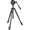 Manfrotto MVK500190XV Video Tripod Head MVH500AH Video Head 190mm Aluminum Tripod with 3 for and Studio Use Kit, + Leveling, Sections, Photography,