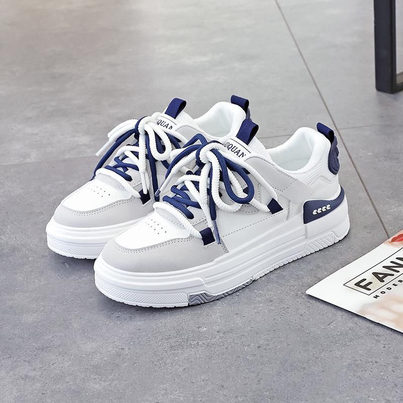 Женские повседневные туфли на толстой подошве весна 2025 г., белые, удобные, мягкие, универсальные для студентов, K1316