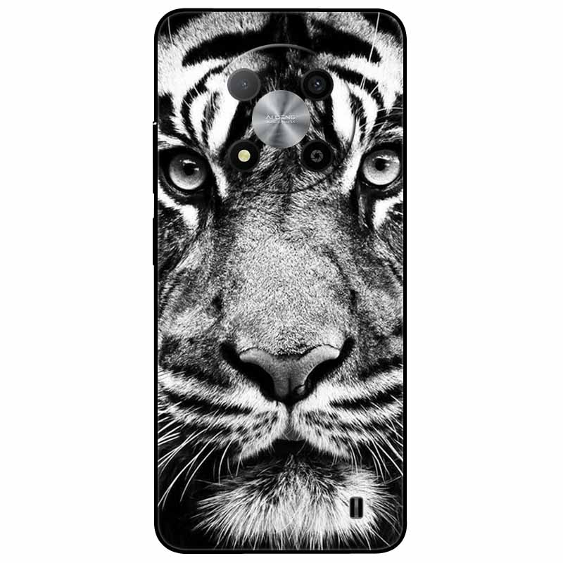 For ZTE Blade A73 5G Case Silicone Tiger Cat TPU Black Bumper Para for ZTE BladeA73 A73 5G Phone Cover Soft Protective Coque