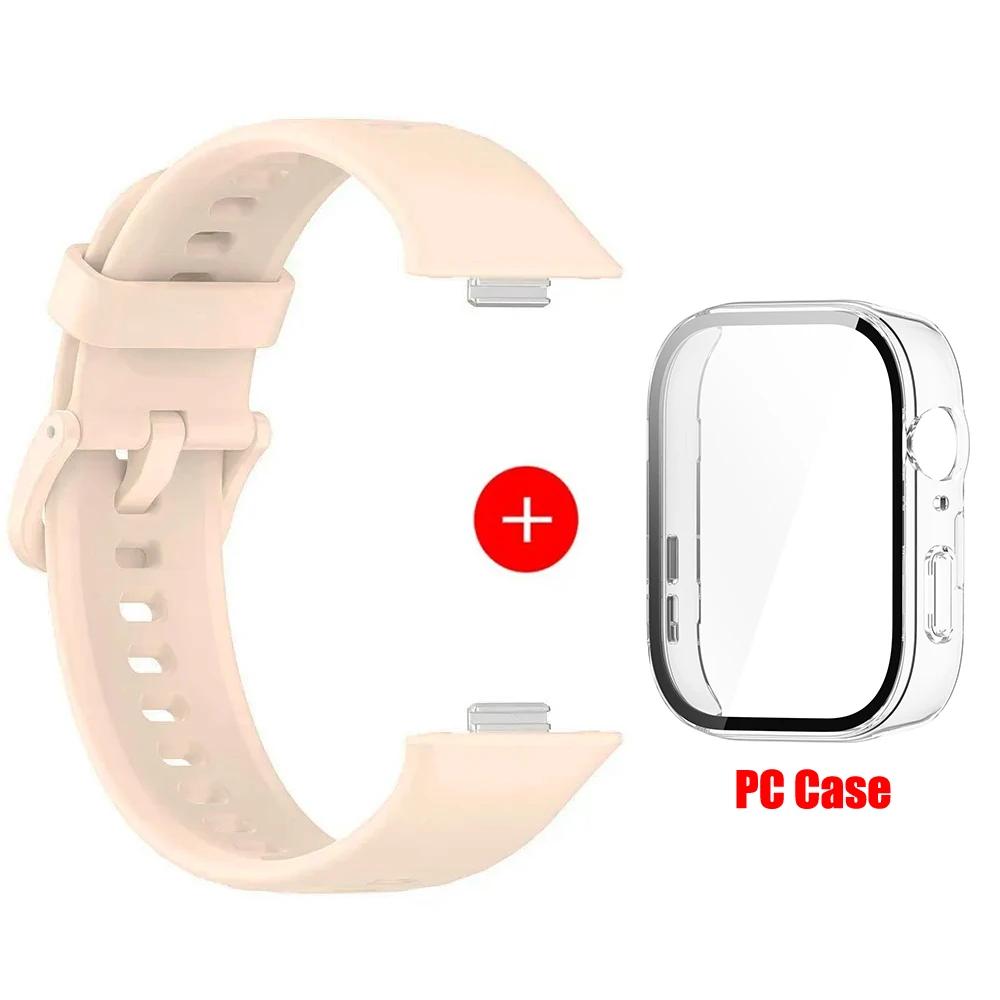 Tempered glass case+band For Huawei Watch Fit 3 Strap silicone sport bracelet for Huawei Fit3 Replacement watchband Accessories