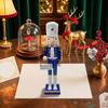 Деревянные фигурки Щелкунчика Щелкунчик Ханука Декор Белый и Синий Настольная кукла-украшение Для камина Окна Столешницы