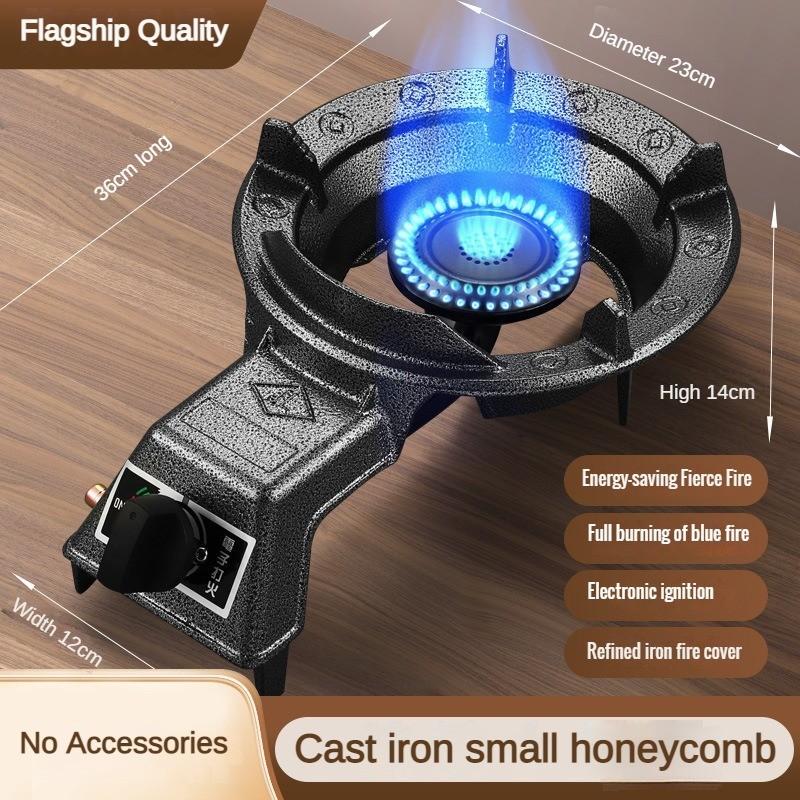 Household Low-pressure Thickened High Fire Stove Desktop Cast Iron Single Stove Kitchen Cooking Liquefied Gas Stove Black