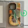 Luxury Clmj BUGR Retro Amber Phone Case for iPhone 17 16 15 14 13 12 11 Pro Max Plus Air Magnetic Double-layer Back Cover