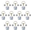 MOTO4U Motorcycle Race Fasteners Quick Release 17Mm D-Ring 1/4 Turn Fairing Fastener Clip Style Matt Sliver X10 Sets