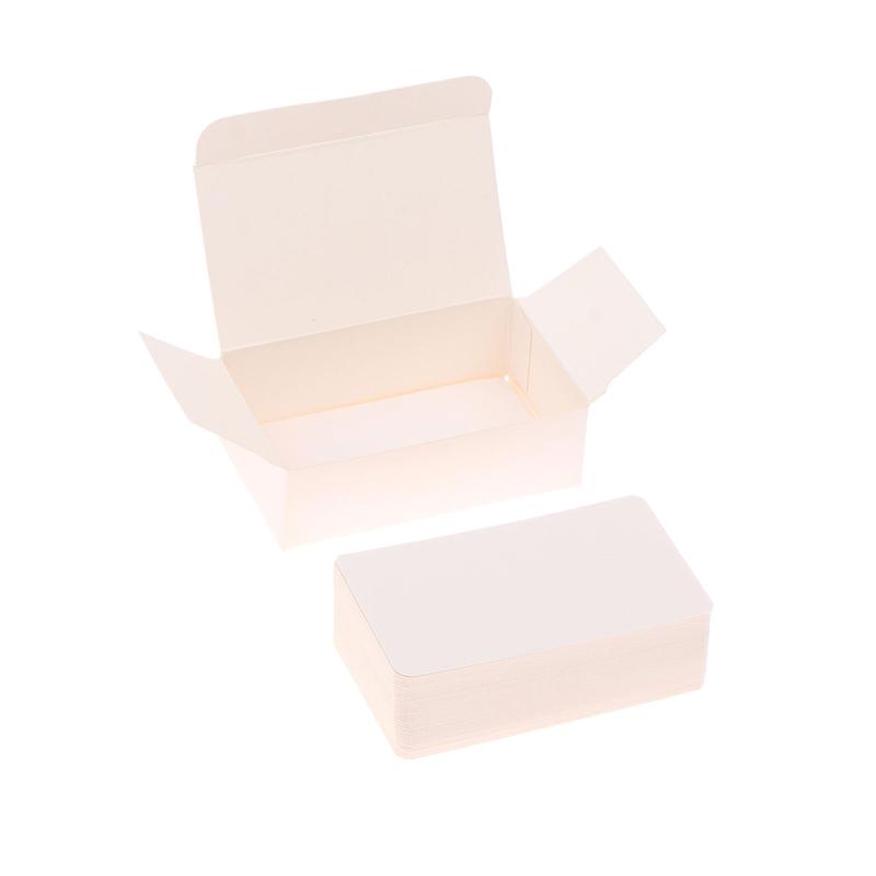 100 шт./кор. Карточка из крафт-бумаги, двусторонняя карточка со словами, пустая визитная карточка, записка, открытка с благодарностью, карточка с надписью, обучающая карточка