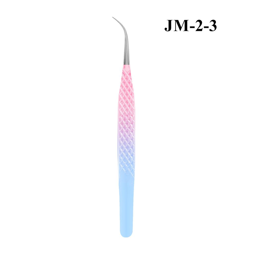 Free Custom Rose Gold pink with Gold Eyelash Extension Tweezers Private Label 410 Stainless Steel  Lash Tweezers