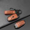 Zinc Alloy Leather Car Smart Key Case Shell Cover Protector Fob for Peugeot 308 408 508 2008 3008 4008 5008 Keychain Accessories