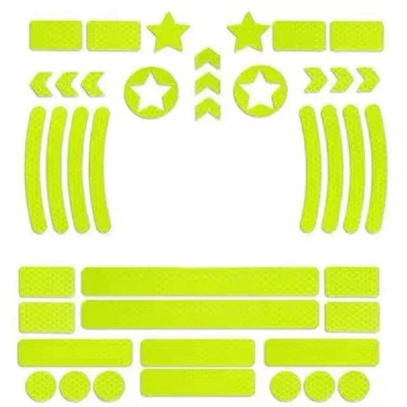 Bicycle Highly Reflective Stickers Night Visibility Safety Adhesive Bicycle Stickers for Vehicles Trailers Boats Signs