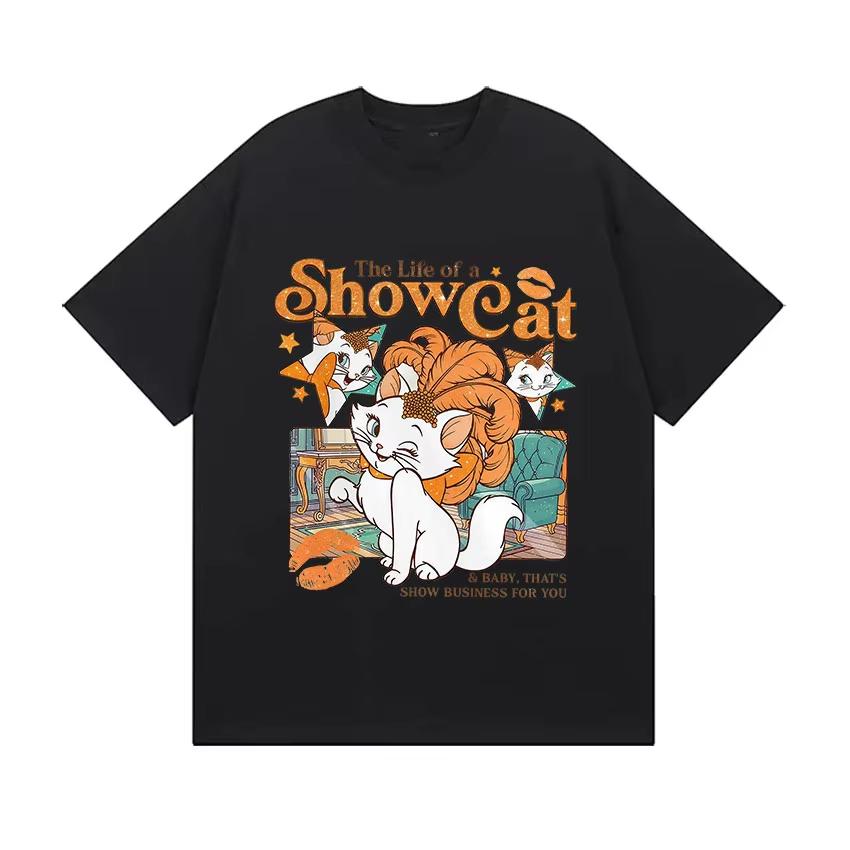 Новый Альбом The Life of A Showgirl Футболка Модная Мужская/Женская Эстетичная TS12 Футболка Унисекс Высокое Качество Винтажные Хлопковые Футболки