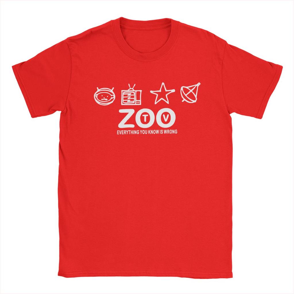 Мужская футболка U2 Zoo Band, топы из чистого хлопка, модные футболки с коротким рукавом и круглым воротом, футболки 4XL 5XL
