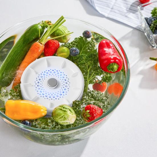 Машина для мытья фруктов и овощей Глубокая вихревая очистка Мойка фруктов Удаляет грязь Воск Пестициды Водонепроницаемый Вращающийся Очиститель овощей для домашнего использования