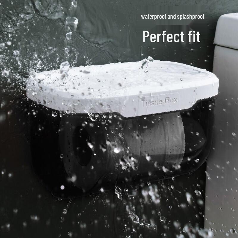 Водонепроницаемая коробка для туалетной бумаги для ванной комнаты без пробивания отверстий с полкой