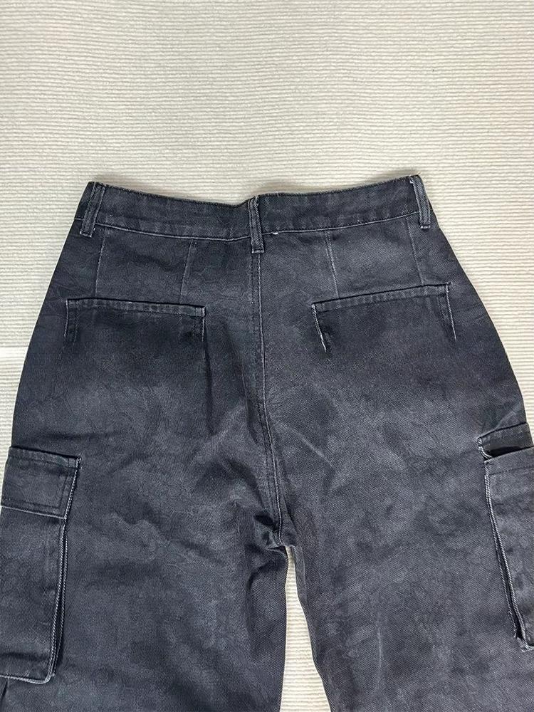 Goth Dark Academia Jeans Women Grunge Japanese Abi Y2K Denim Cargo Pants 2000s Goblin Core Harajuku Cyber Punk Baggy Trousers