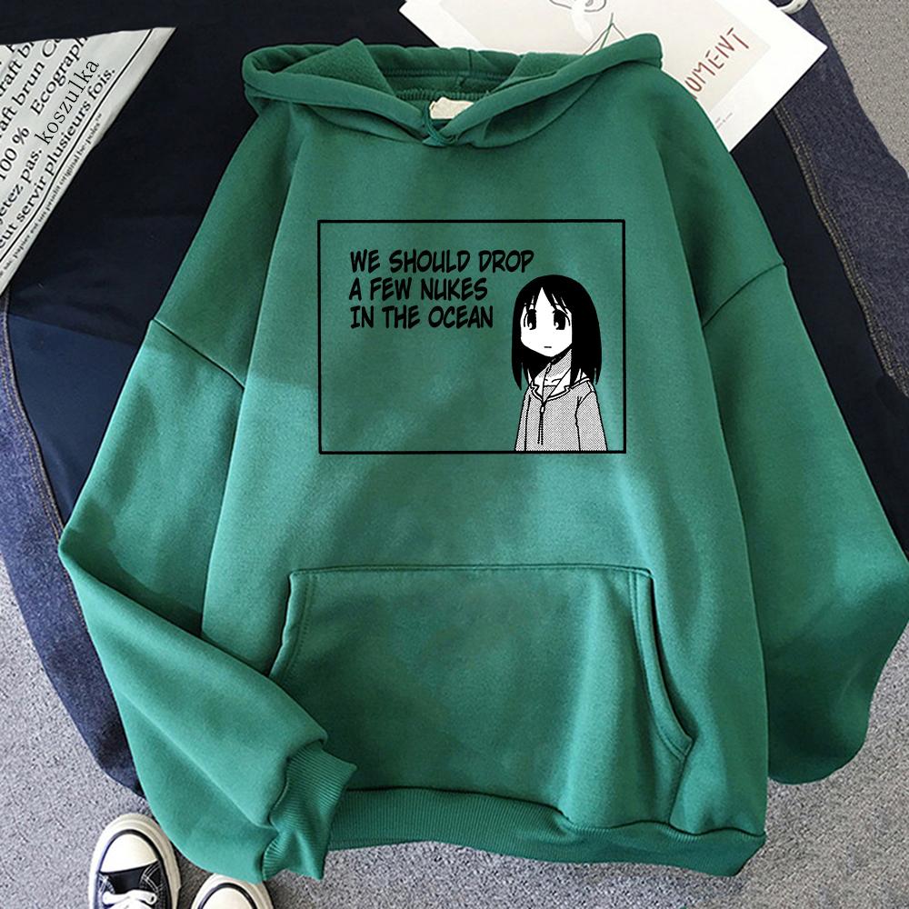 Azumanga Daioh Hoodie Hot Fashion Women Harajuku Cute Anime Girl Quote Hoodies Unisex Autumn Winter Kawaii Pullovers Sweatshirts