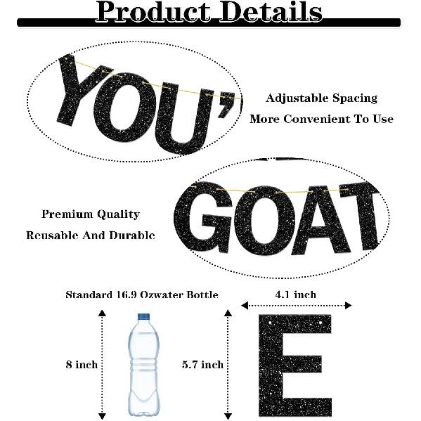 You're the Goat Banner Funny Happy Birthday Goat Decorations Greatest of All Time Graduation Retirement Party Supplies
