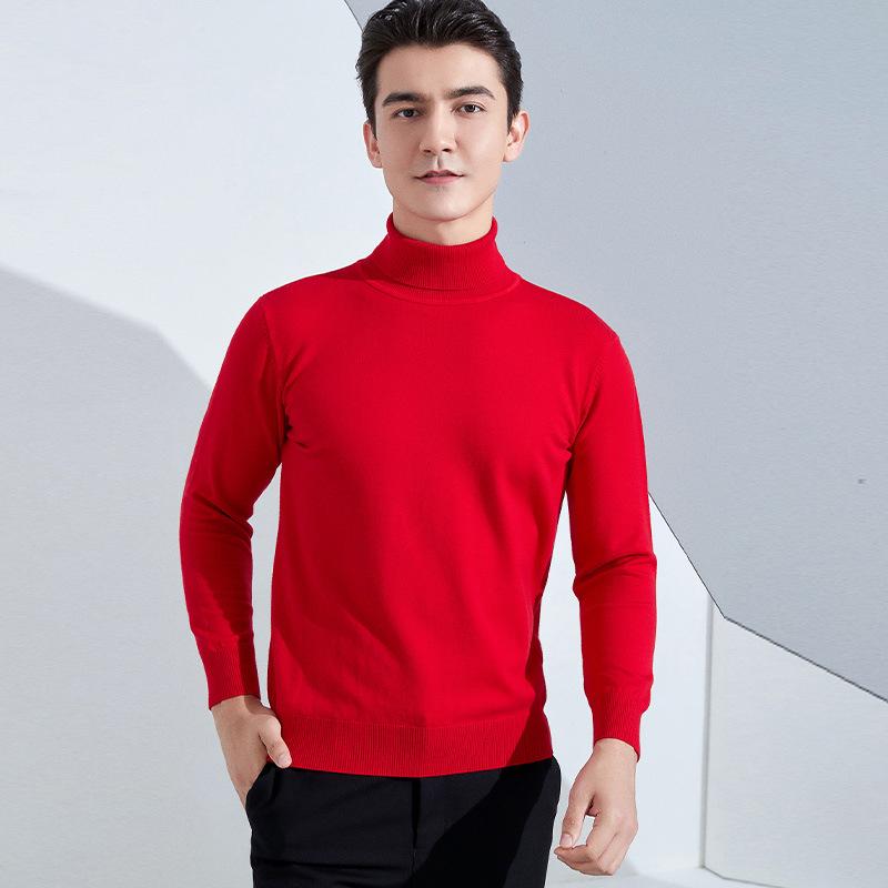 Мужской свитер крупной вязки с высоким воротником, свободный, утолщенный, повседневный, короткий, с застежкой, с длинными рукавами, базовый, верхний свитер