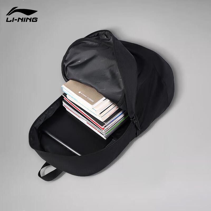 Li-Ning Travel Backpack, Large Capacity, Sport Bag, Business Trip Bag, Black