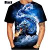 Fashion Chinese Dragon Men Women Spring Summer 3D Printed Short Sleeves Casual Fashion Round Neck T-Shirt