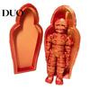 Trendy Room Decor 3D Printed Pharaoh Sarcophagus Mummy Set, Articulated Figurine with Atmospheric Scene Layout Storage Case, Collectible Ancient