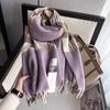 Scarf for Women Lightweight Floral Printed Scarves Fall Winter Fashion Fringed Shawl Wraps