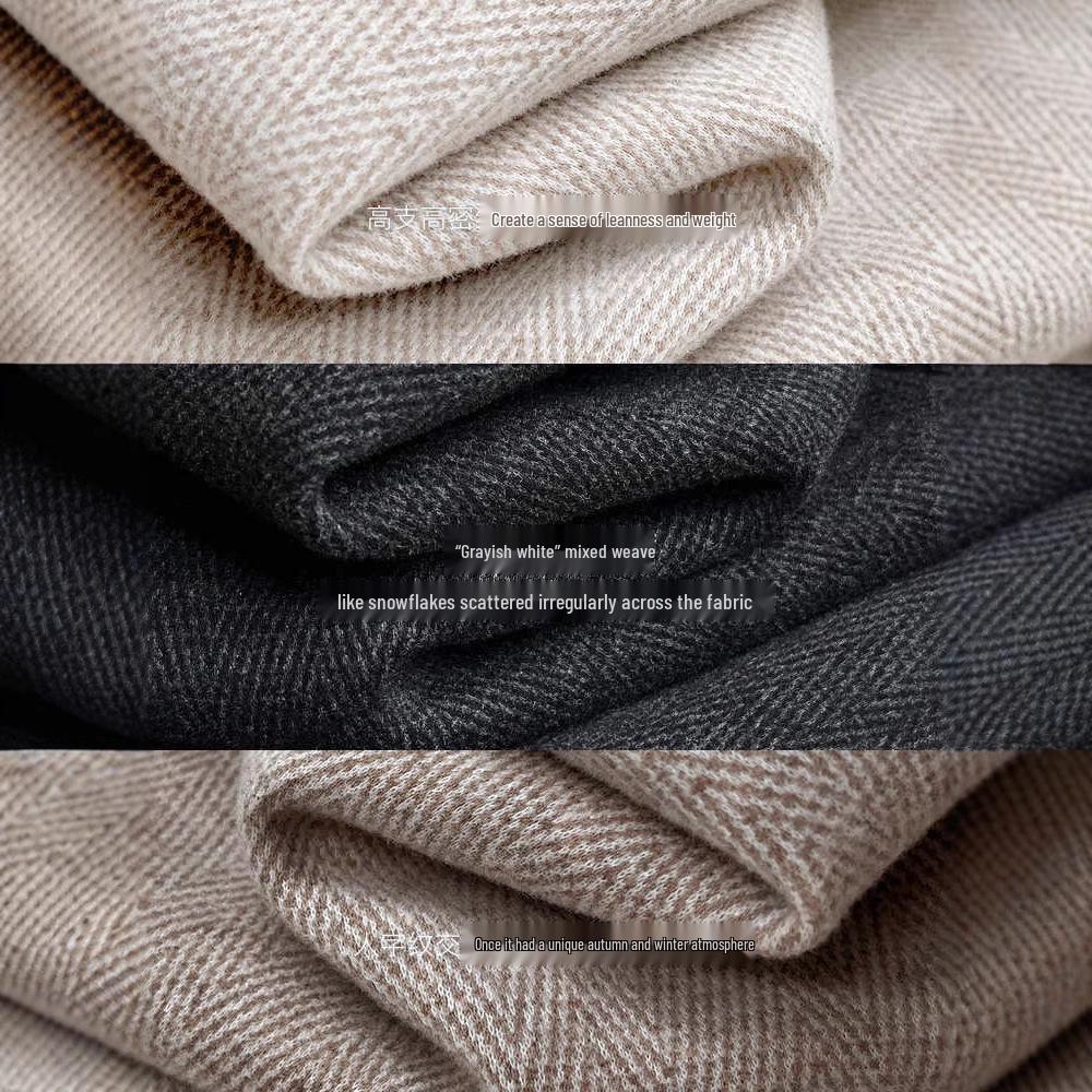 Женские брюки палаццо из шерсти в елочку с разрезами - Коллекция весна/лето 2025