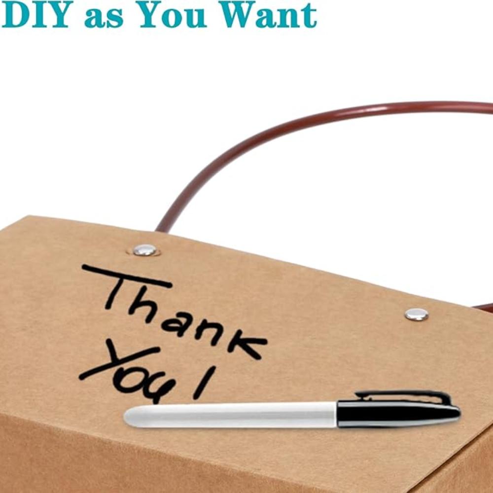 4 Pcs Valentine's Day Kraft Flower Gift Bags Waterproof Bouquet Paper Bags with Handle Empty Bouquet Bags Rectangle Packaging Mother's Day Gift