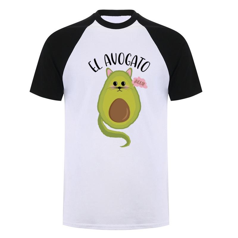 Funny Avogato Cat T Shirt Cute Avocado Cat Graphic Tee Humor Pet Lover Gift Casual Summer Vegan Top DY-332