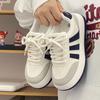 Корейские молочные фуфу маленькие белые туфли женские 2025 весна толстая подошва нишевый дизайн чувство повседневные кеды на платформе круглый носок туфли-хлебцы