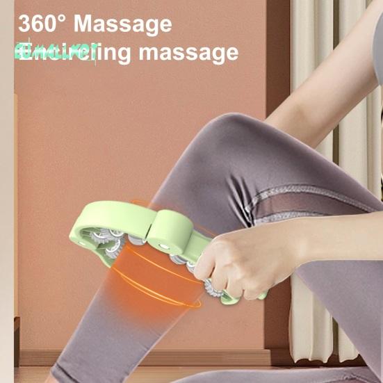 Многофункциональные круглые зажимы для ног, вращающийся на 360 градусов, 13-колесный роликовый массажер для мышц ног, шеи, рук, рук, расслабляющий массажер для мышц, оборудование для спортивной йоги в помещении