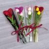 50pcs Single Flower Flower Packaging Bag Heart Shape Rose Packing Sleeve Bag  Valentine's Day
