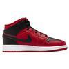 Кроссовки Air Jordan 1 Mid GS Reverse Bred Kids Gym-красные черные белые 554725-660