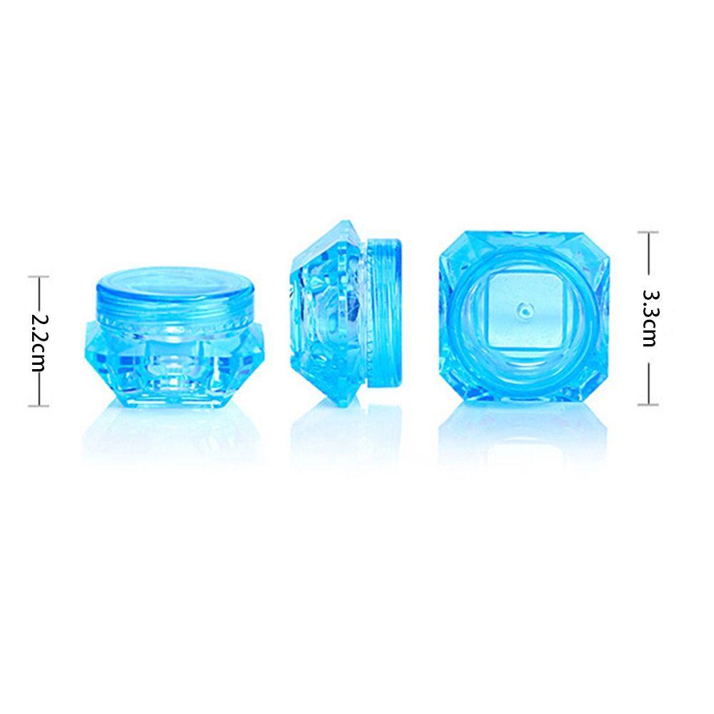 5g Polystyrene Trial Sample Box Transparent Refillable Bottles New Diamond Shaped Facial Cream Box