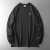 Повседневная футболка с длинным рукавом из чистого хлопка, экспортный заказ