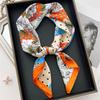 Women Luxury Brand Design Scarf Fashion Petal Floral Dot Silk Scarves Square Handkerchief Bandana Muslim Hijab Caps 70*70Cm