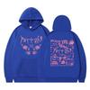 Mens Loose Fit Hooded Sweatshirt Streetwear Style Printed Fleece Lined Pullover Teens