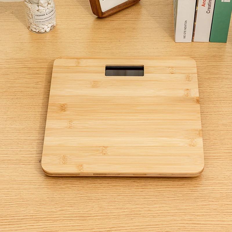 Scale Fall-proof Wood Body Weight Household Precise Smart Body Fat Scale Electronic Weighing Scale LED Digital Bathroom Scale