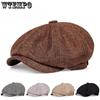 Мужские однотонные универсальные повседневные береты, шляпы, женские винтажные, утепленные, ветрозащитные, для улицы, кепка с козырьком