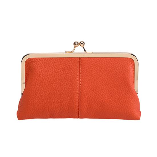 Женский клатч-кошелек, винтажный клатч с замком-поцелуем, дорожный кошелек из натуральной кожи с отделениями для нескольких карт, держатель для карт для свиданий, вечеринок, шопинга