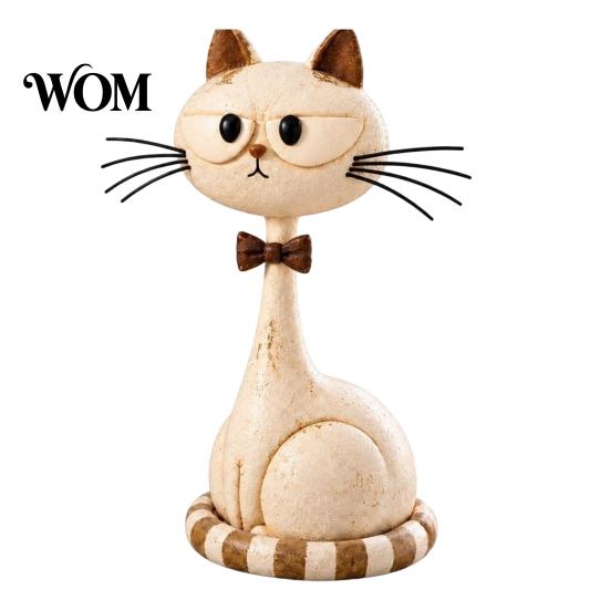 Hand Painted Resin Figurines for Decor Farmhouse Cat Figurine, Creative Country Style Animal Statue, Rustic Ornaments Home Mouse Sculpture Living Room