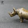 Фигурка животное Европейская Креативная медные подарки статуэтка настольный декор для офиса домашние украшения статуя носорога Настольное украшение