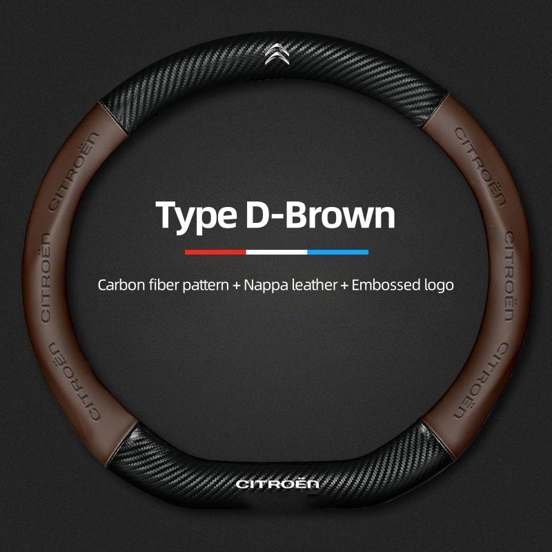 ALC1 For Citroen C1 C2 C3 C4 C5 C6 C8 VTS Xsara C-Crosser Berlingo Jumpy Breathable Leather Car Steering Wheel Cover Auto Accessories