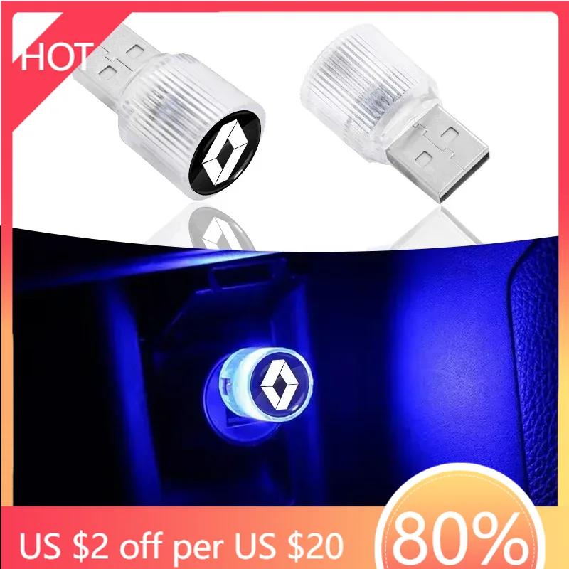 For Renault 2026 New Hub Caps USB Car Light LED Atmosphere Auto Ambient Nightlight Neon Interior Lamp for Renault Sport Duster M