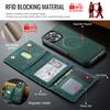 Ретро флип-чехол из кожи для iPhone 16 Pro Max 17 Air 15 Plus 14 13 12, кошелек, карманы для карт, магнитный, беспроводная зарядка, задняя крышка