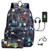 Школьный рюкзак из 3 предметов для учеников, школьная сумка большой вместимости из ткани Оксфорд с плечевым ремнем и пеналом