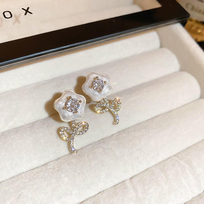 Серьги Love с геометрическим рисунком, простые серьги с цветами, модные серьги с темпераментом, элитные серьги, подарки