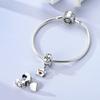 Jigsaw Heart Clip Pendant Rabbit Robot Charm 925 Silver Bead Fit Bracelet Women Accessory Valentines Fine Gift Jewelry