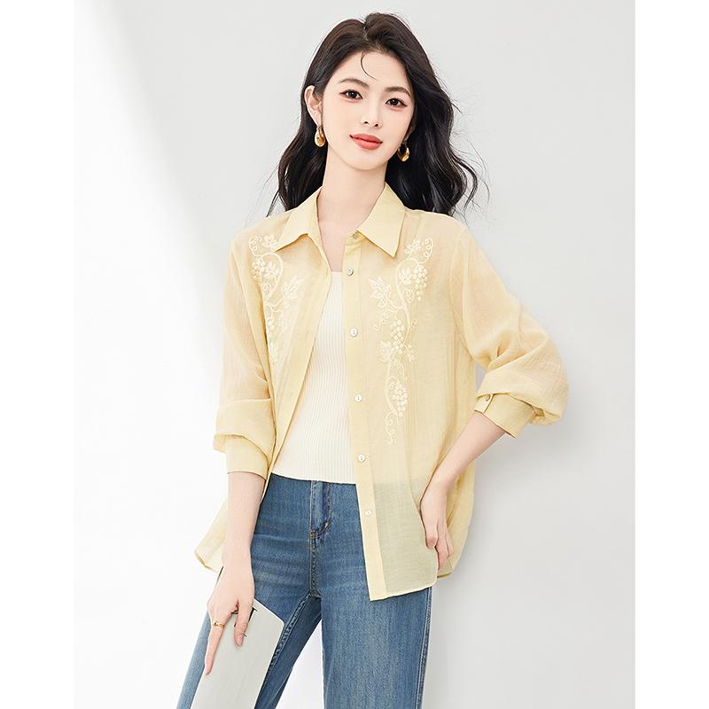 Korean loose embroidered fashionable shirt