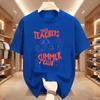 Tired Teachers Summer Club Tshirt Unisex Funny Teacher Tee Summer Vacation Short Sleeve Beach Tshirt Round Neck Printed Tshirts