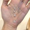 0.5/1ct/2ct/3ct Круглая огранка Одиночный Алмаз Муассанит Подвеска Ожерелье для Женщин Посеребренное 925 Серебром Свадебная Шея Невесты Цепочка